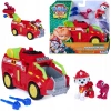PSI PATROL FILM DINO MARSHALL POJAZD WÓZ STRAŻACKI 20 CM +FIGURKI I POCISKI - zdjęcie