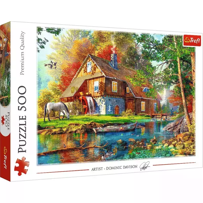 Puzzle 500 elementów. Chatka nad rzeką Puzzle 500 elementów. Chatka nad rzeką
