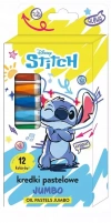 Kredki pastelowe Jumbo 12 kolorów Stitch - zdjęcie