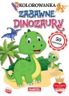 Zabawne dinozaury. Kolorowanka z naklejkami - zdjęcie