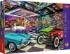 Puzzle 1000 elementów. Premium Plus. Tea Time. Garaż kolekcjonera samochodów - zdjęcie
