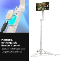 Spigen S571W MagSafe Bluetooth Selfie Stick Tripod Dune Beige, zdjęcie 10