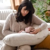 Beaba Ergonomiczna poduszka rogal dla kobiet w ciąży i karmiących Big Flopsy ™ Linen natural - zdjęcie