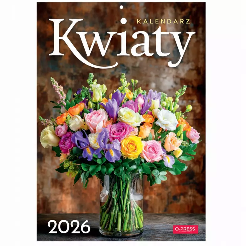 KALENDARZ ŚCIENNY A4 KWIATY 2026 Wieloplanszowy Miesięczny KALENDARZ ŚCIENNY A4 KWIATY 2026 Wieloplanszowy Miesięczny