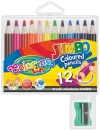 Kredki 12-kol. Jumbo + temperówka 9 cm, Colorino Kids - zdjęcie