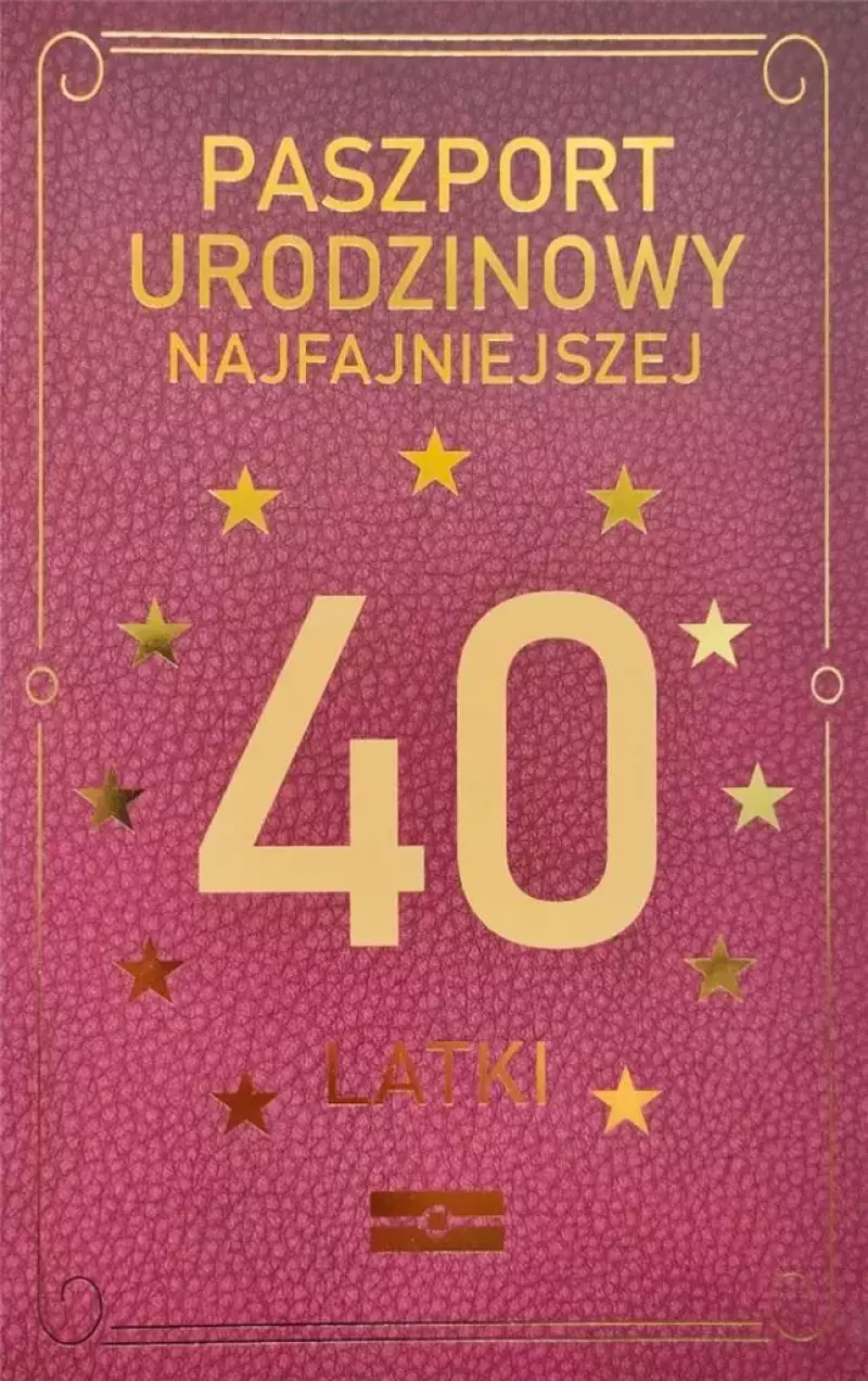 Karnet Urodzinowy 40 JCX - 038 Karnet Urodzinowy 40 JCX - 038