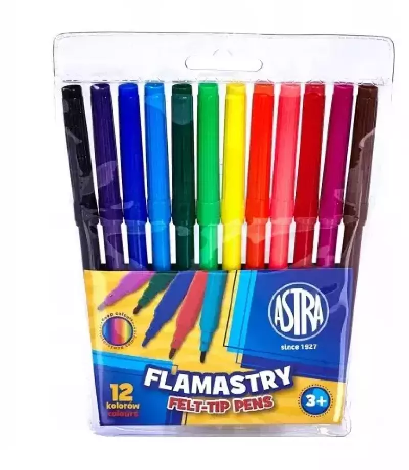 Flamastry, 12 kolorów