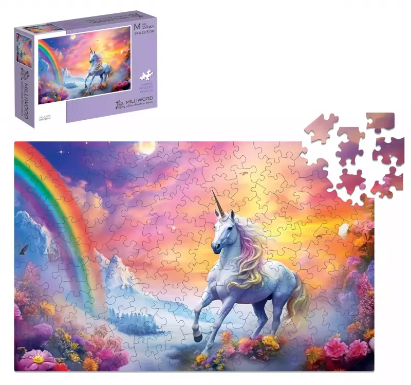 Puzzle drewniane 150 elementów. Galaxies, Jednorożec