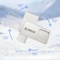 Pendrive Orico U301 128 GB USB-A USB-C USB 3.2 Gen 1 - srebrny, zdjęcie 5