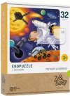 Ekopuzzle z zadaniami, 32 elementy. Przygody w kosmosie - zdjęcie