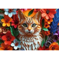 Puzzle 1000 elementów. Paper Art: Kot, zdjęcie 2
