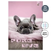 Zeszyt A4 32k.w kratkę z marginesem Pies Love 90g - zdjęcie