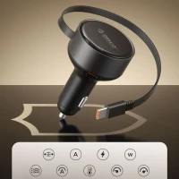 Ładowarka samochodowa Orico FC-60-2C 60W ze zwijanym kablem USB-C 65 cm - czarna, zdjęcie 12