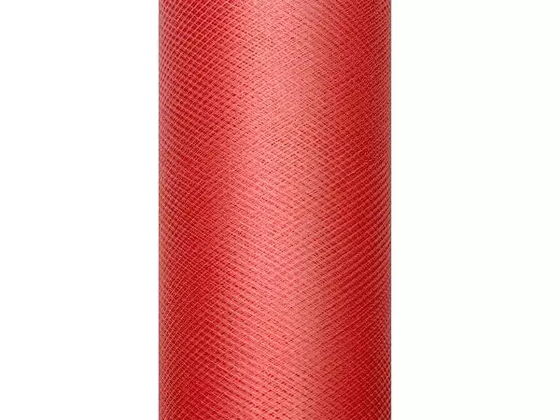 Tiul gładki czerwony 0,3x9m Tiul gładki czerwony 0,3x9m