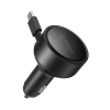 Ładowarka samochodowa Orico FC-60-2C 60W ze zwijanym kablem USB-C 65 cm - czarna - zdjęcie