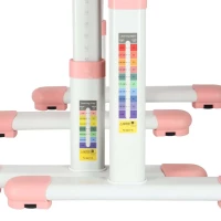 Biurko dziecięce szkolne regulowane krzesło lampka LED USB różowe, zdjęcie 5