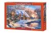 Puzzle 500 elementów. Zimowa wioska - zdjęcie