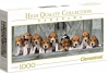 Puzzle panoramiczne 1000 elementów. High Quality Collection. Szczeniaki Beagle - zdjęcie