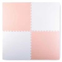 Duża mata piankowa puzzle Ricokids 60x60 cm 4 szt. brzoskwiniowo-biała, zdjęcie 2