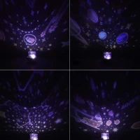 Lampka nocna projektor gwiazd LED USB obrotowy 6 motywów pilot królik, zdjęcie 11
