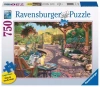 Puzzle 750 elementów. Piękne podwórko - zdjęcie