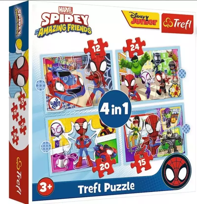 Puzzle 4w1. Ekipa Spidey'a Puzzle 4w1. Ekipa Spidey'a