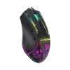 Mysz bezprzewodowa Wozinsky WMGB-3200 gamingowa optyczna z wbudowanym akumulatorem 3200 DPI z oświetleniem RGB - czarna - zdjęcie