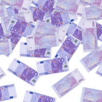 Konfetti banknoty 500 Euro 60cm, zdjęcie 2