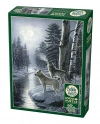 Puzzle 1000 Wilki w świetle księżyca - zdjęcie