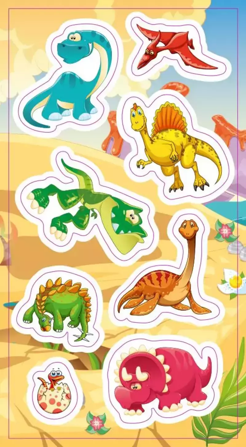Naklejki. Dinozaury