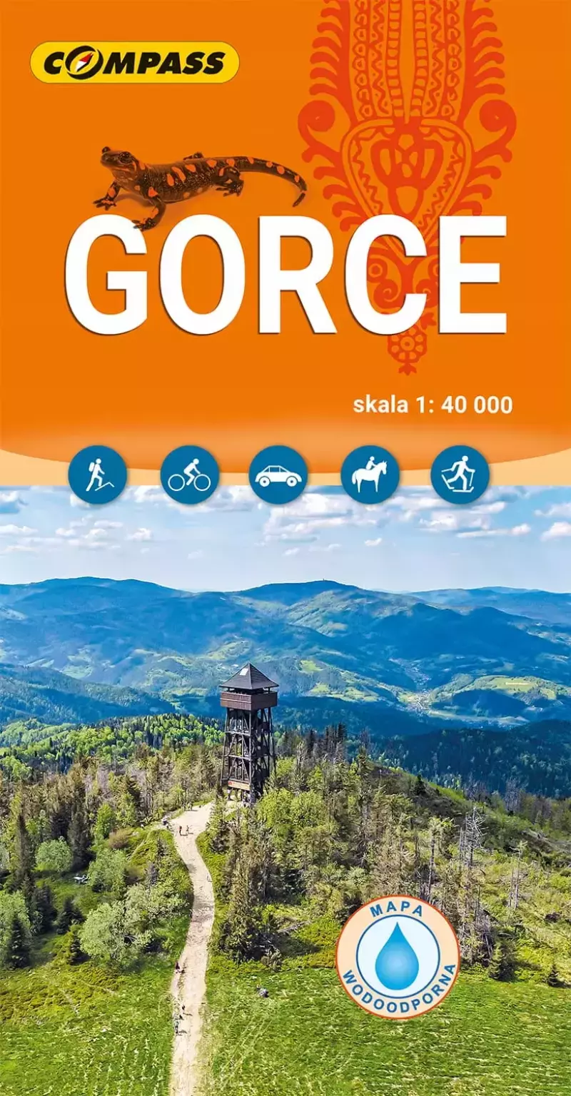 Mapa turystyczna - Gorce 1:40 000 Mapa turystyczna - Gorce 1:40 000
