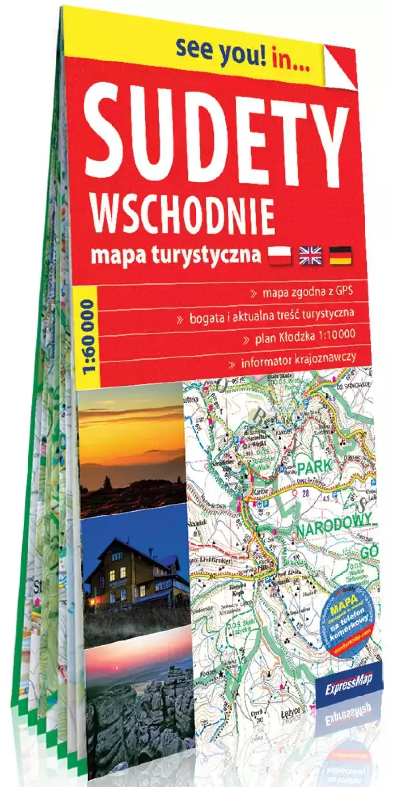 Sudety Wschodnie; papierowa mapa turystyczna 1:60 000