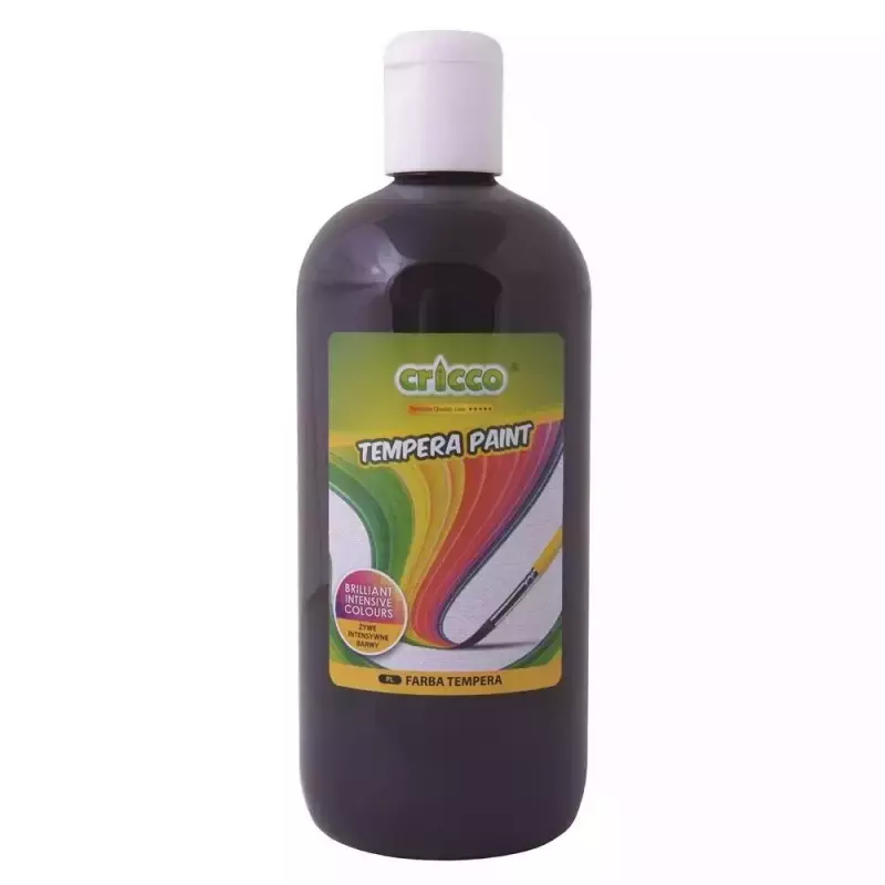 Farba tempera 500ml czarna CRICCO Farba tempera 500ml czarna CRICCO