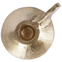 Świecznik aluminiowy złoty 9x7,5x4 cm, zdjęcie 4
