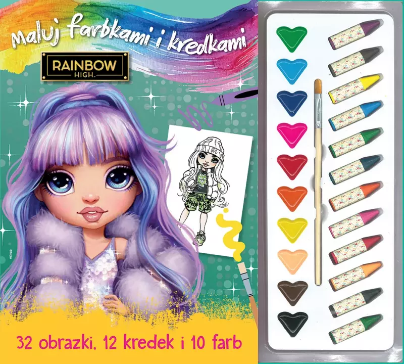 Maluj i koloruj. Rainbow High