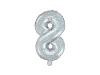 Balon foliowy Cyfra ''8'', 35cm, holograficzny - zdjęcie