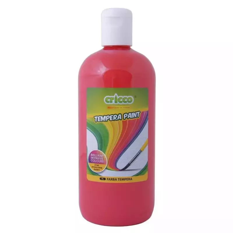 Farba tempera 500ml czerwona CRICCO Farba tempera 500ml czerwona CRICCO