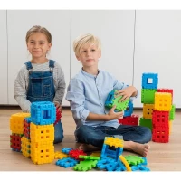 Klocki konstrukcyjne Waffle (200 elementów), mix wzorów, zdjęcie 3
