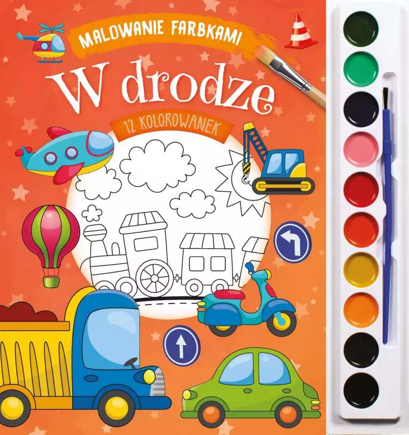 Malowanie farbkami. W drodze Malowanie farbkami. W drodze
