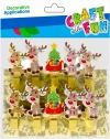 Ozdoba Dekoracyjna Klamerki Renifer BoŻe Narodzenie Craft with Fun 501907 - zdjęcie