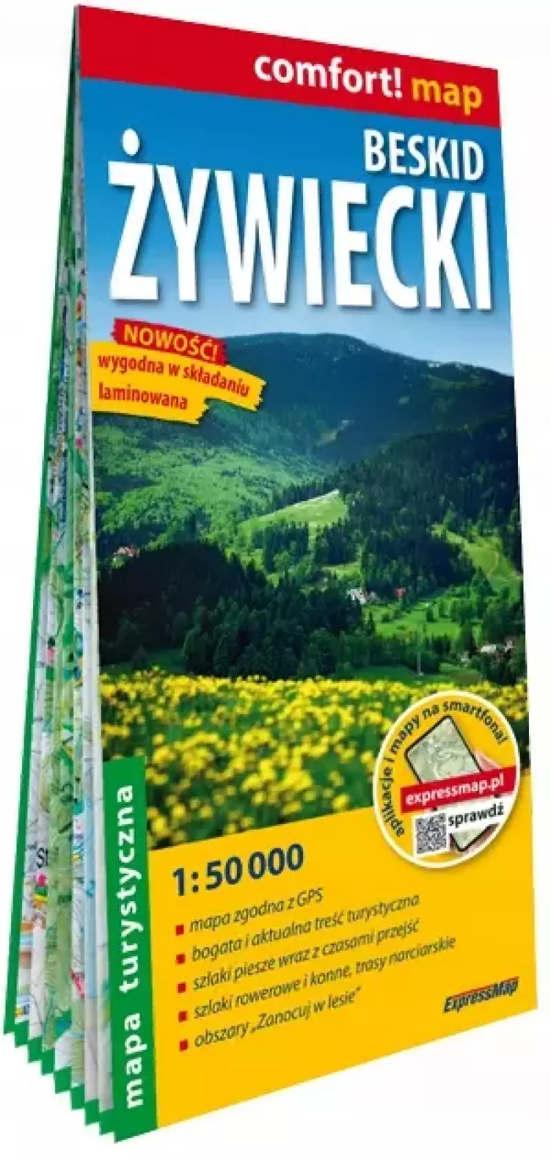 Beskid Żywiecki laminowana mapa turystyczna 1:50 000