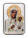 Ikona srebrna M.B. Częstochowska 10,7x15cm - zdjęcie