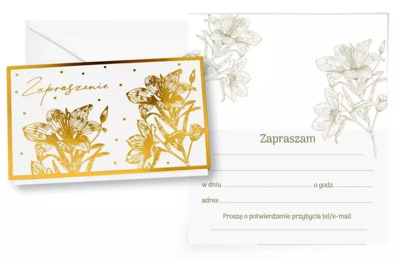 Zaproszenie Kwiaty
