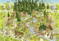 Puzzle 1000 elementów. Leśne ZOO, zdjęcie 2