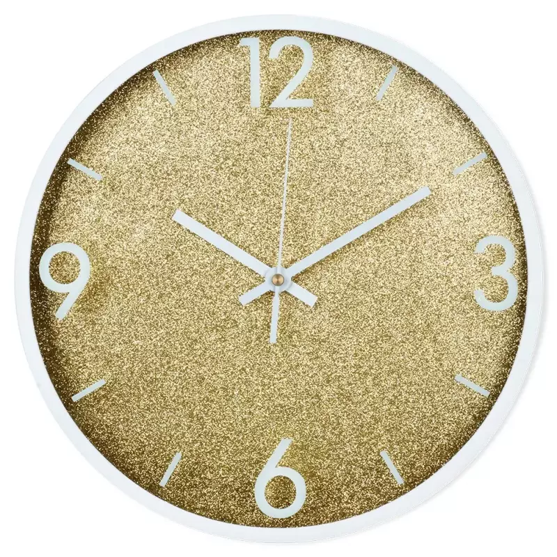 Zegar ścienny złoty biały 29,5 cm