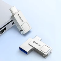 Pendrive Orico U301 128 GB USB-A USB-C USB 3.2 Gen 1 - srebrny, zdjęcie 2