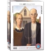 Puzzle 1000 elementów. Amerykański Gotyk, Grant Wood - zdjęcie