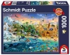 Puzzle 1000 elementów. Królestwo zwierząt - zdjęcie