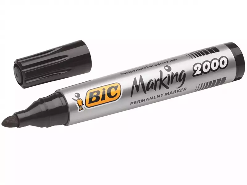 Marker BiC czarny okrągły p12