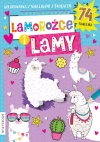 Kolorowanka z naklejkami z brokatem. Lamorożce i lamy - zdjęcie